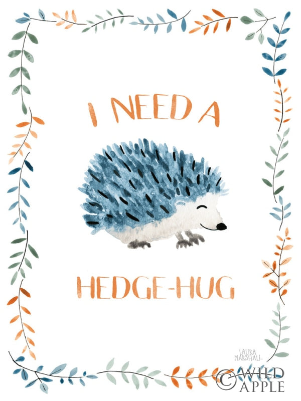 Reproduction of Woodland Whimsy X Hedge-Hug by Laura Marshall - Wall Decor Art