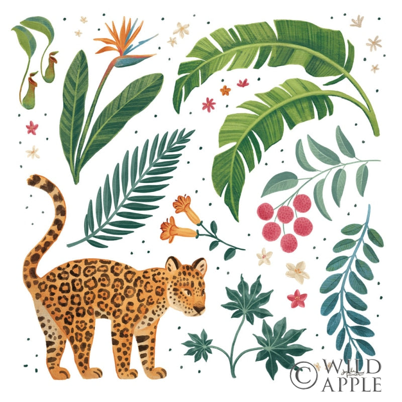 Reproduction of Jungle Love IV White by Janelle Penner - Wall Decor Art