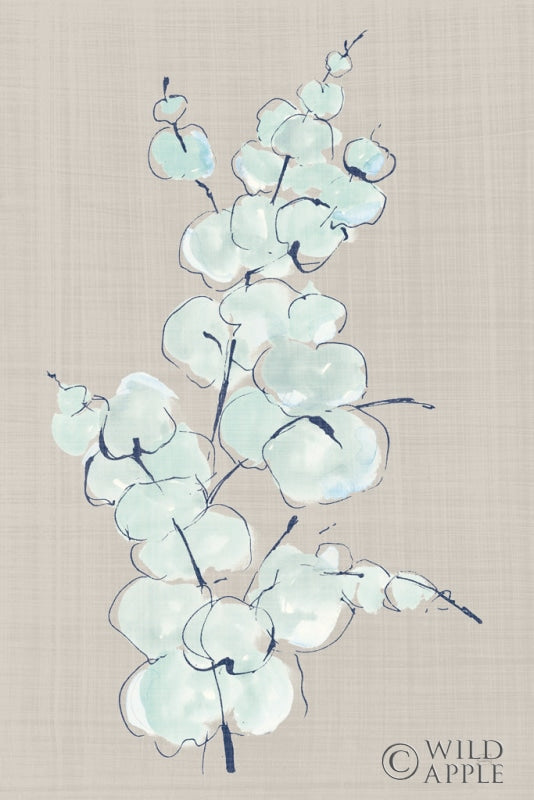 Reproduction of Eucalyptus Branch IV Blue Gray by Chris Paschke - Wall Decor Art