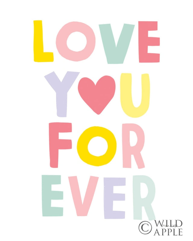Reproduction of Love You Forever by Ann Kelle - Wall Decor Art