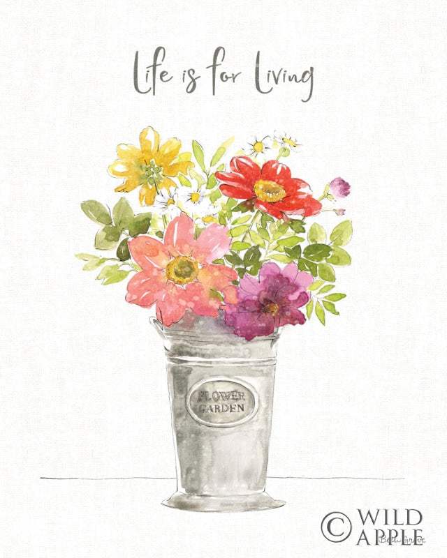 Reproduction of Farmhouse Floral IX by Beth Grove - Wall Decor Art