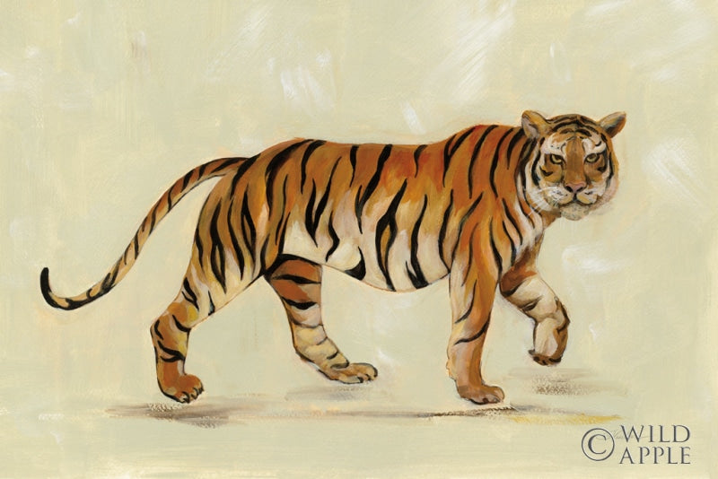 Reproduction of Walking Tiger by Silvia Vassileva - Wall Decor Art