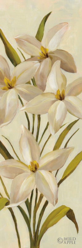 Reproduction of Elegant White Florals II Crop by Silvia Vassileva - Wall Decor Art