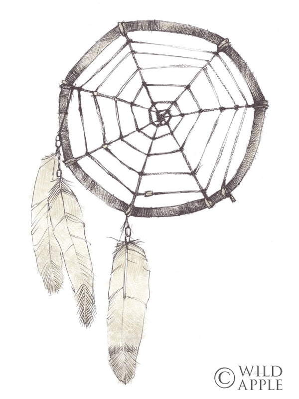 Reproduction of Dream Catcher Follow Your Dreams Neutral Crop by Avery Tillmon - Wall Decor Art