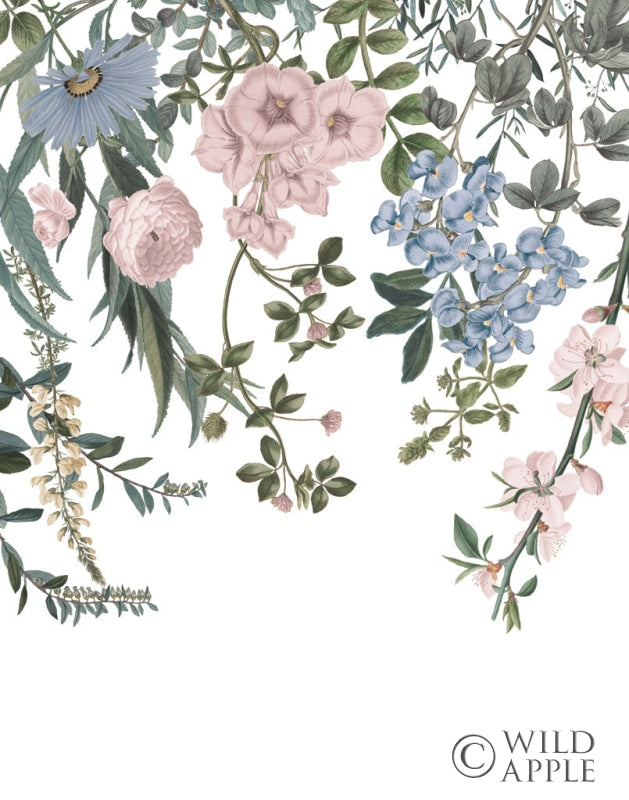 Reproduction of Hanging Floral I by Wild Apple Portfolio - Wall Decor Art