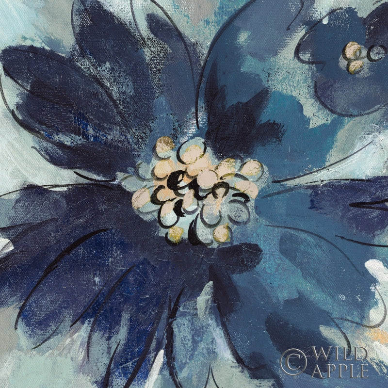 Reproduction of Inky Floral III Cool by Silvia Vassileva - Wall Decor Art