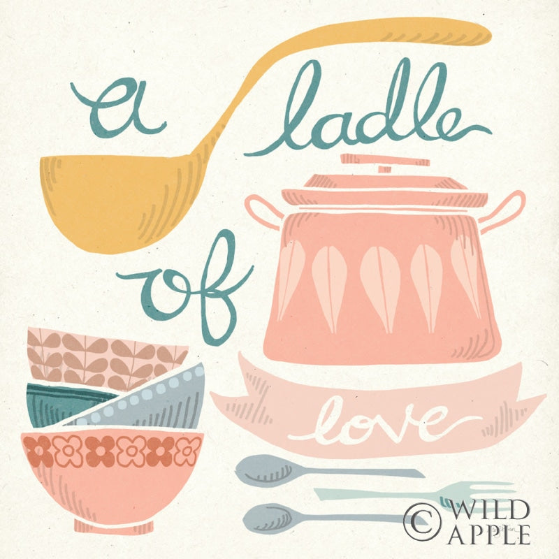 Reproduction of A Ladle of Love Pastel by Mary Urban - Wall Decor Art