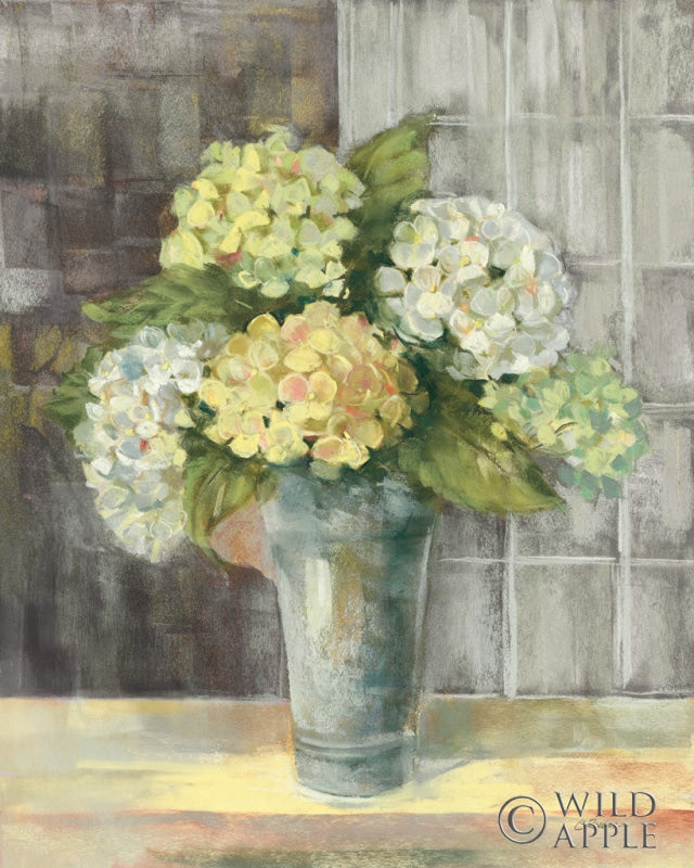 Reproduction of Yellow Hydrangea Gray by Carol Rowan - Wall Decor Art
