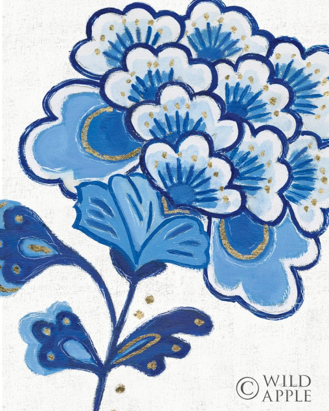 Reproduction of Flora Chinoiserie V Textured by Emily Adams - Wall Decor Art