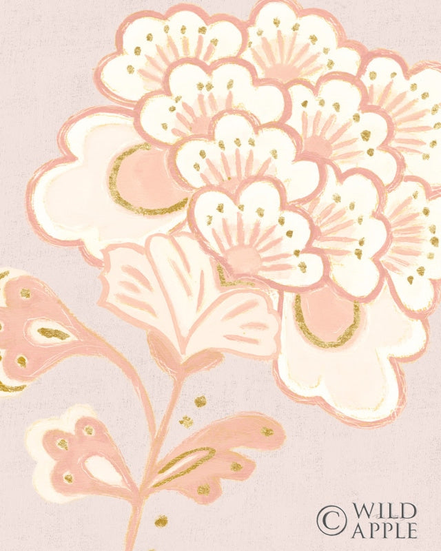 Reproduction of Flora Chinoiserie V Textured Terra by Emily Adams - Wall Decor Art