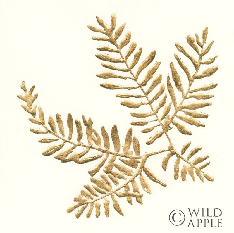 Reproduction of Gilded Fern II by Chris Paschke - Wall Decor Art