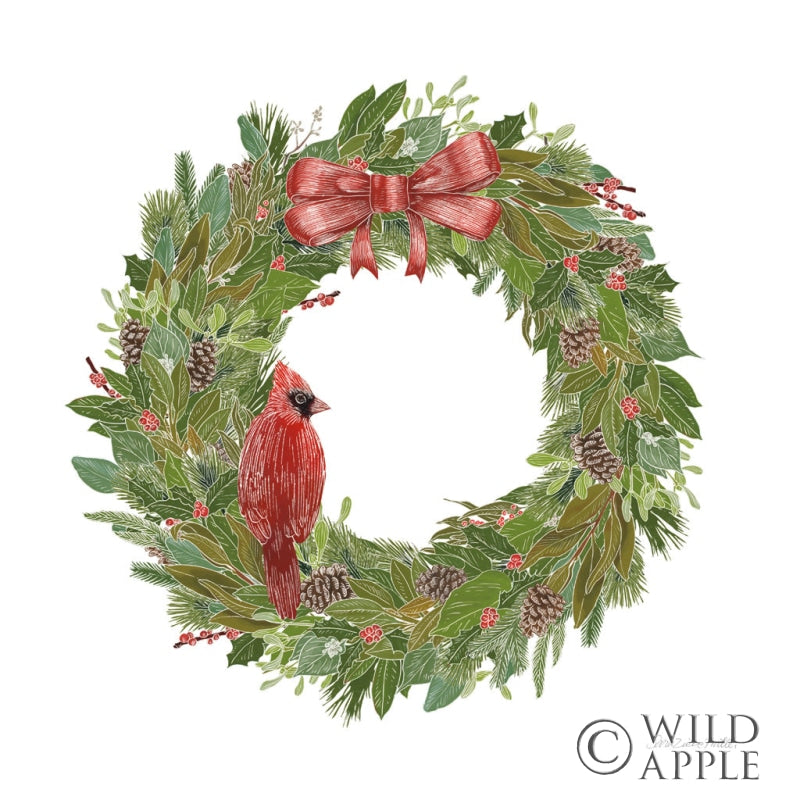 Reproduction of Woodland Wreath No Words IV by Sara Zieve Miller - Wall Decor Art