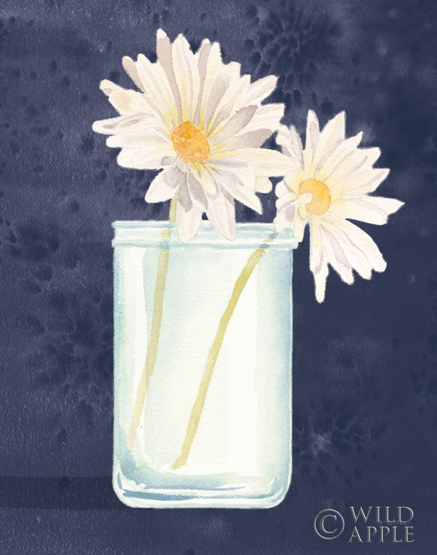 Reproduction of Tranquil Blossoms IV Navy Crop by James Wiens - Wall Decor Art