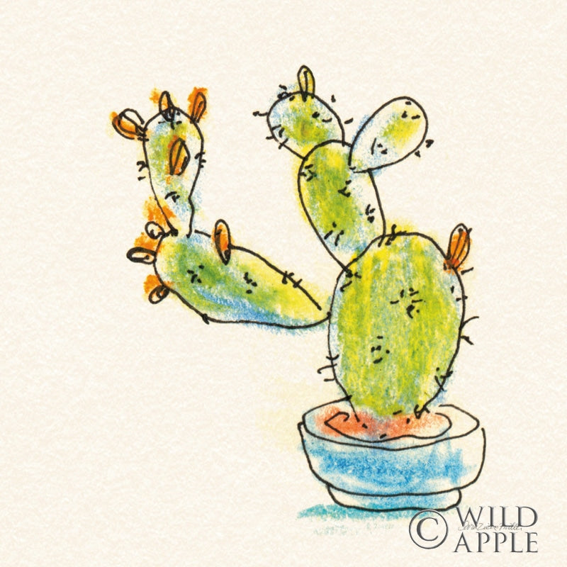 Reproduction of Cacti Garden V by Sara Zieve Miller - Wall Decor Art
