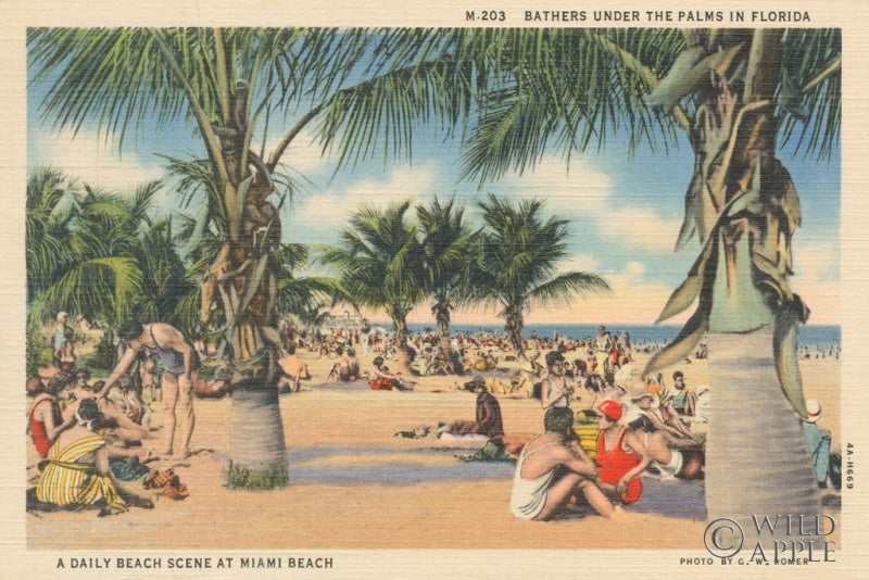 Reproduction of Beach Postcard III by Wild Apple Portfolio - Wall Decor Art