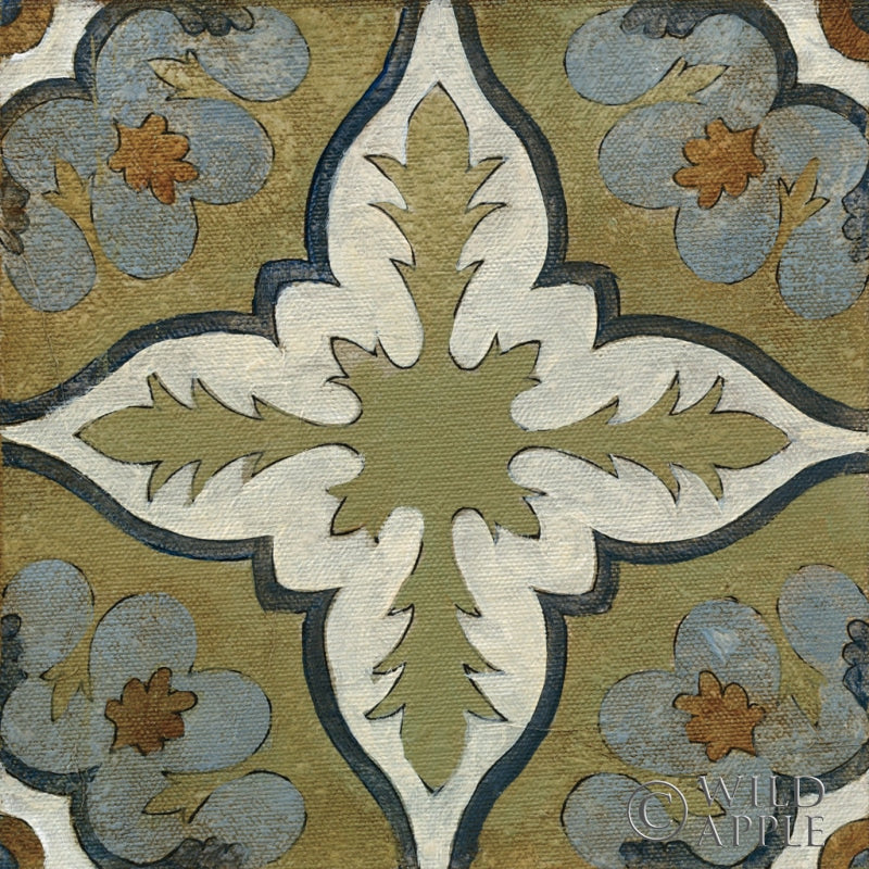 Reproduction of Old World Tile II by Silvia Vassileva - Wall Decor Art