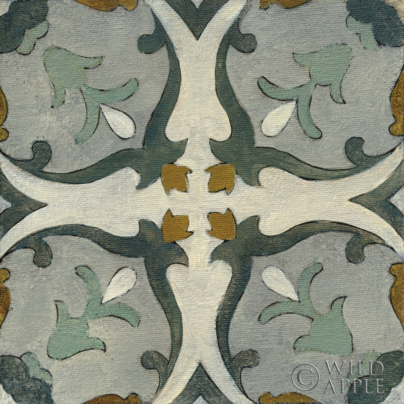 Reproduction of Old World Tile III by Silvia Vassileva - Wall Decor Art