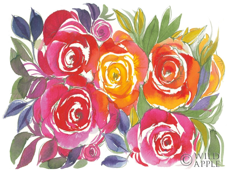 Reproduction of Bold Roses I by Kristy Rice - Wall Decor Art