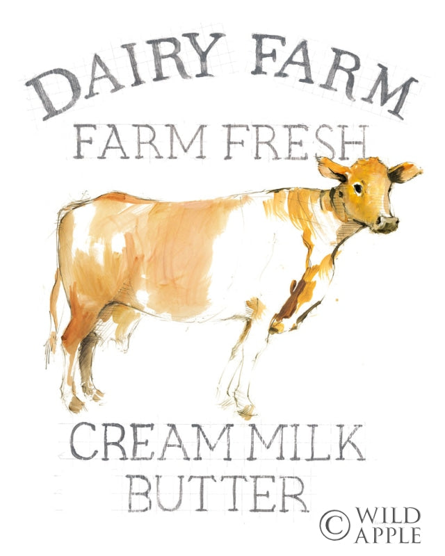 Reproduction of Dairy Farm by Avery Tillmon - Wall Decor Art