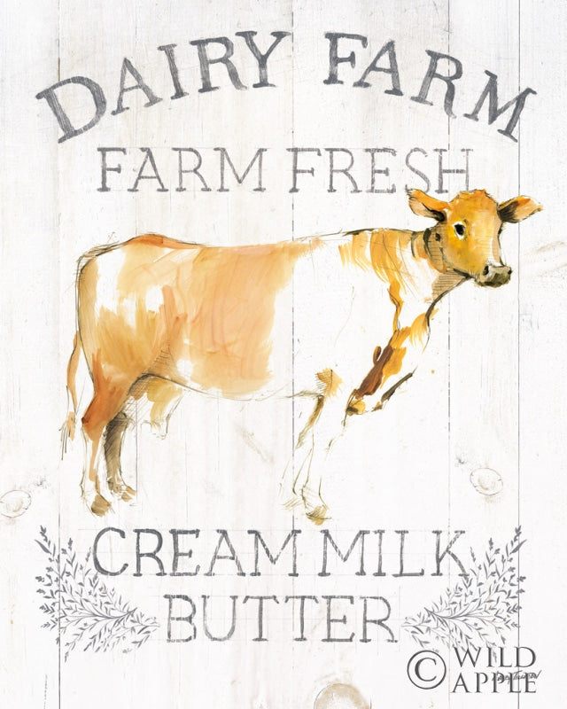 Reproduction of Dairy Farm wood by Avery Tillmon - Wall Decor Art