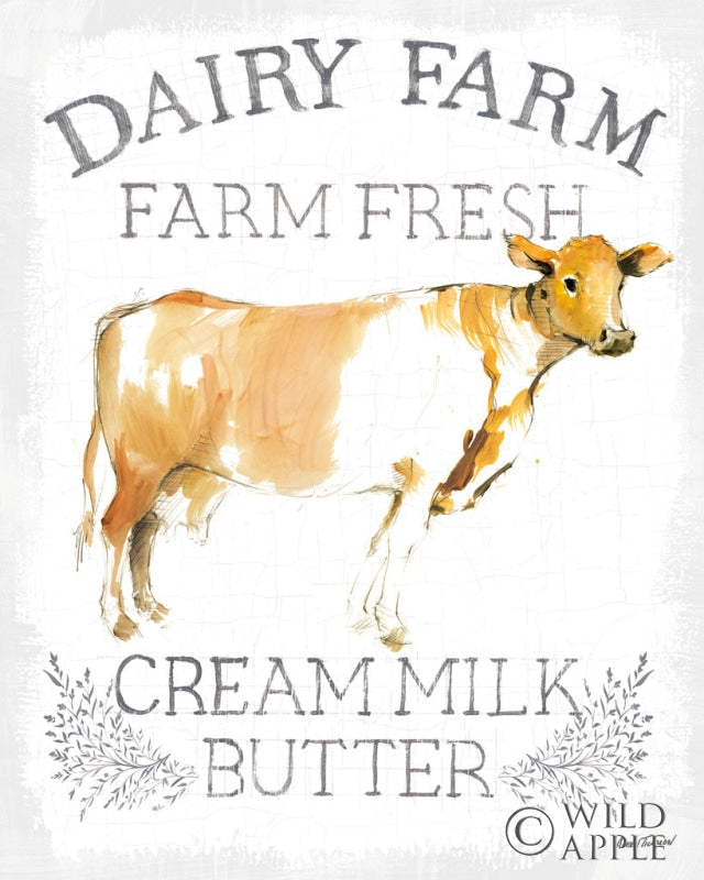 Reproduction of Dairy Farm enamel by Avery Tillmon - Wall Decor Art
