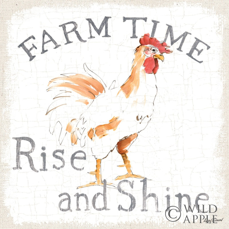 Reproduction of Farm Time burlap by Avery Tillmon - Wall Decor Art