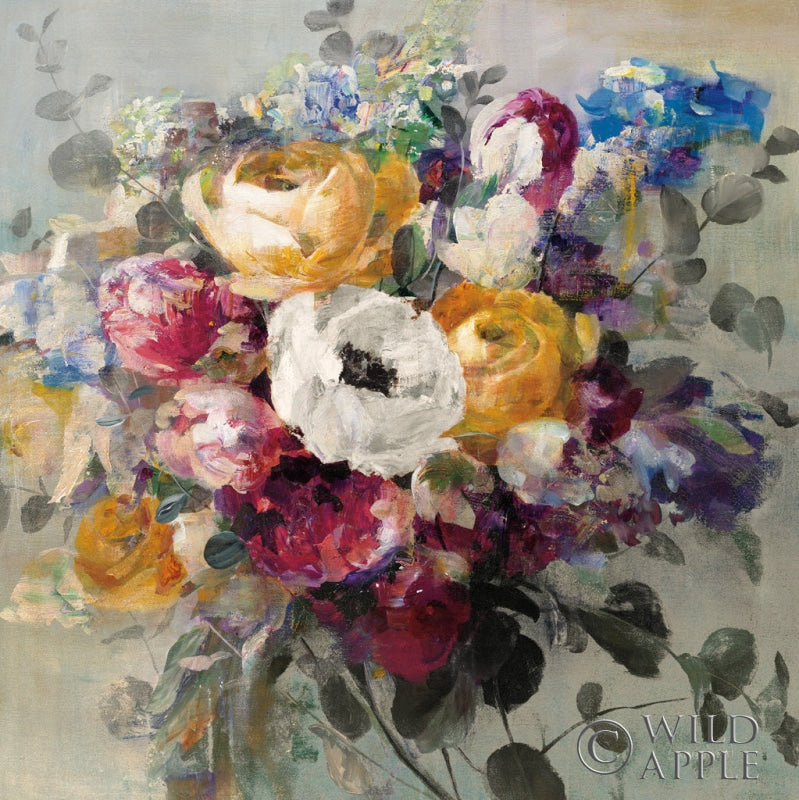 Reproduction of Fall Bouquet Neutral by Danhui Nai - Wall Decor Art