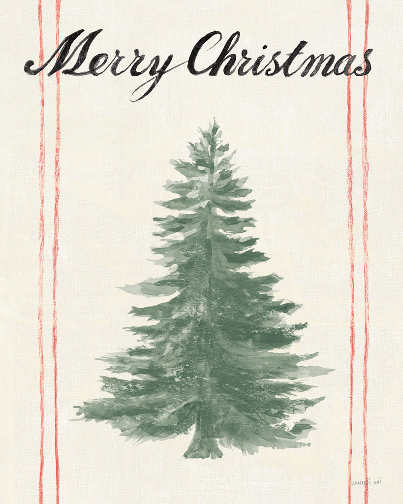 Reproduction of Floursack Holiday Bright III Tree by Danhui Nai - Wall Decor Art