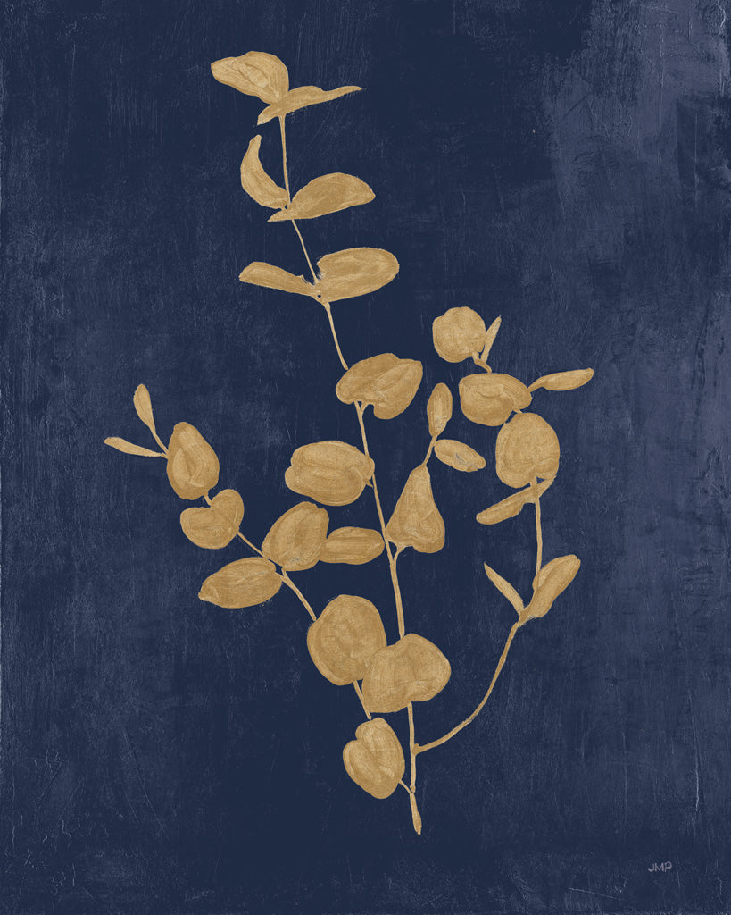 Reproduction of Botanical Study II Gold Navy by Julia Purinton - Wall Decor Art