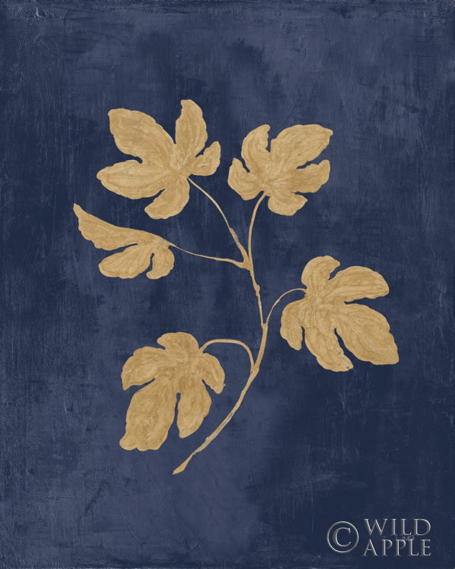 Reproduction of Botanical Study III Gold Navy by Julia Purinton - Wall Decor Art