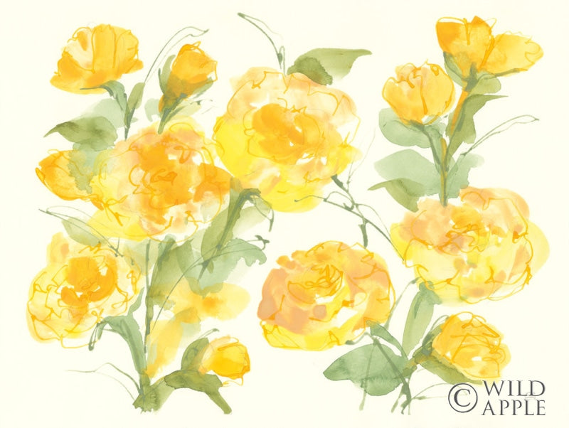 Reproduction of Sunshine Peonies by Chris Paschke - Wall Decor Art