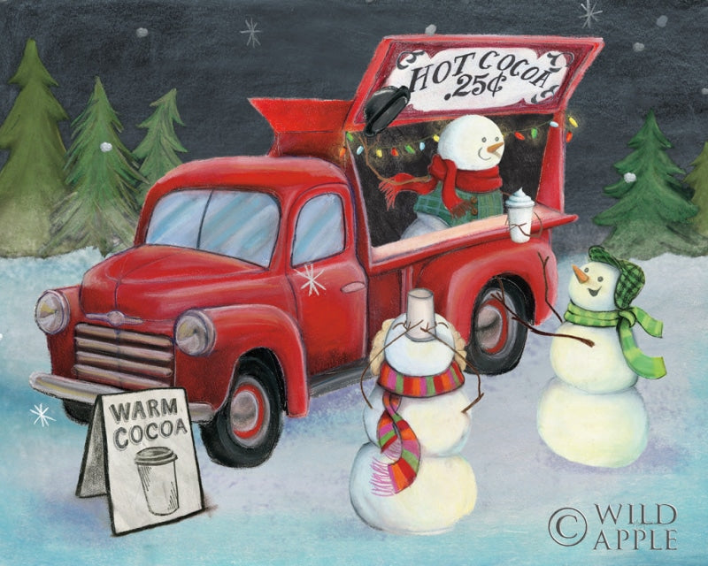 Reproduction of Christmas on Wheels IV Light v2 by Mary Urban - Wall Decor Art