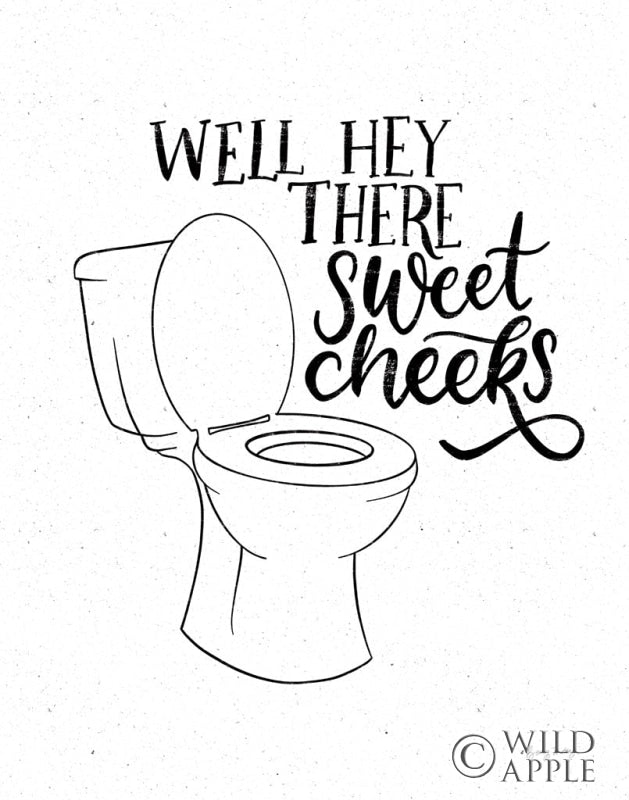 Reproduction of Bathroom Puns III by Becky Thorns - Wall Decor Art