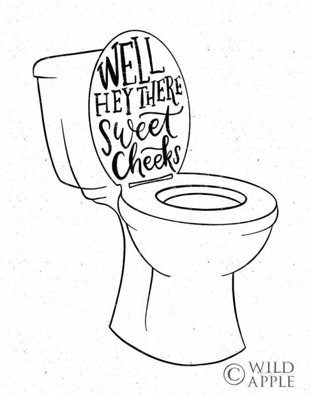 Reproduction of Bathroom Puns IV by Becky Thorns - Wall Decor Art