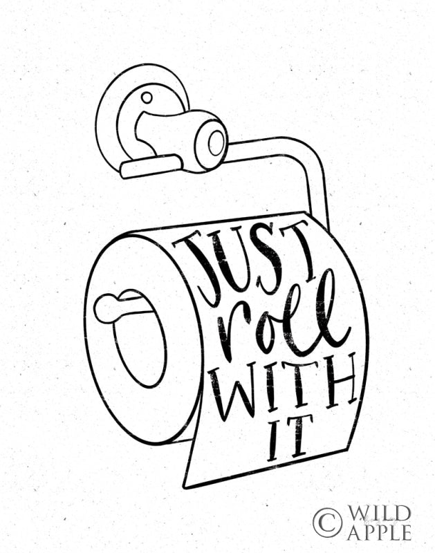Reproduction of Bathroom Puns VI by Becky Thorns - Wall Decor Art