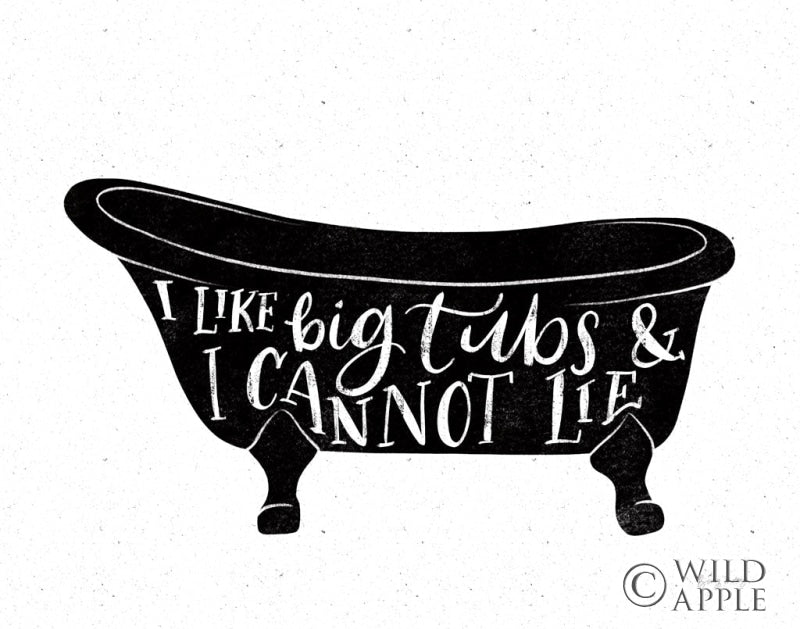 Reproduction of Bathroom Puns I Black by Becky Thorns - Wall Decor Art