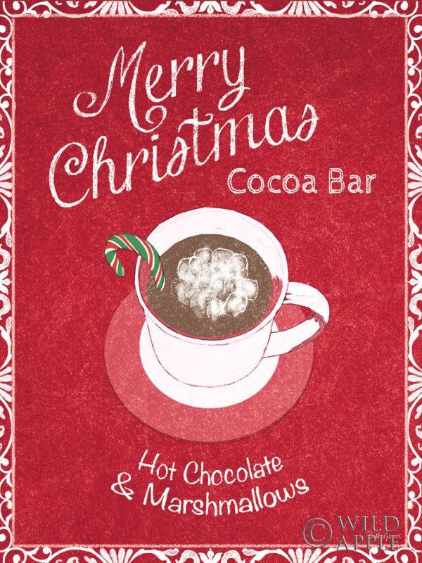 Reproduction of Chalkboard Christmas IV Brown Cocoa by Beth Grove - Wall Decor Art