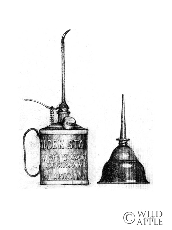 Reproduction of Oil Cans Crop by Mike Schick - Wall Decor Art