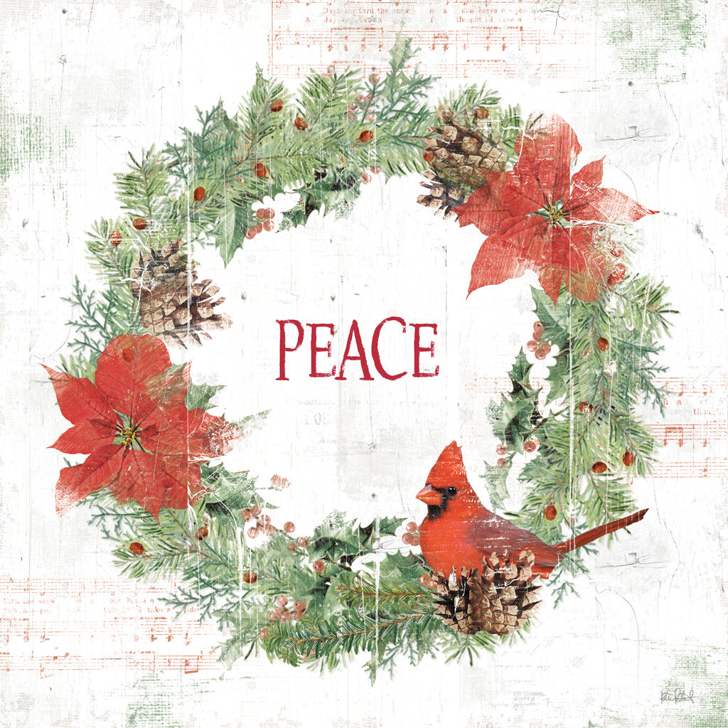 Reproduction of Wooded Holiday V Peace by Katie Pertiet - Wall Decor Art