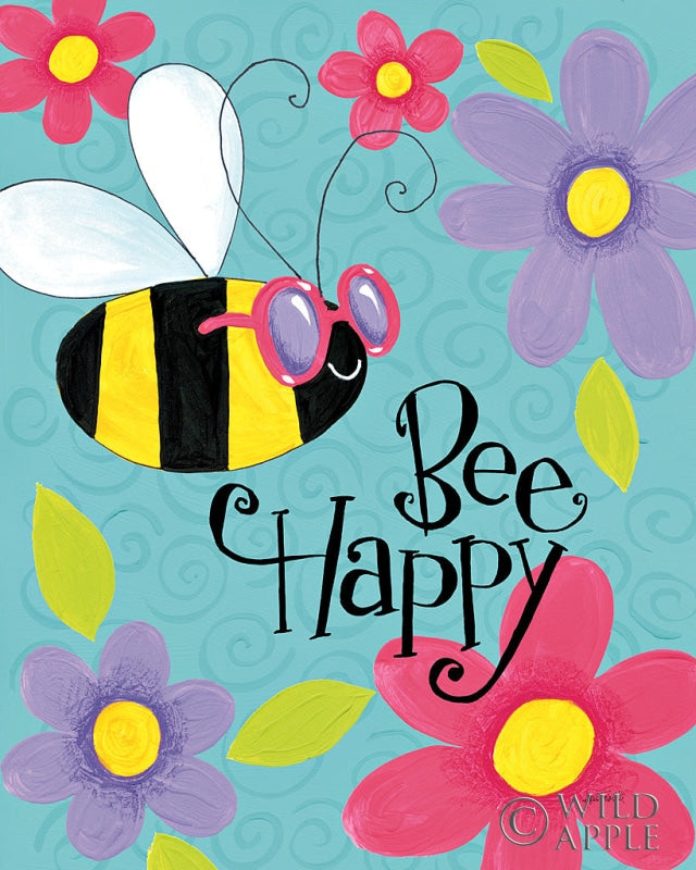 Reproduction of Bee Happy by Anne Tavoletti - Wall Decor Art