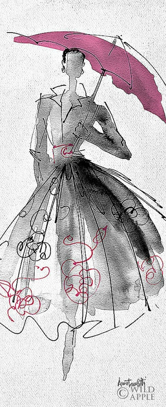 Reproduction of Fashion Sketchbook VI Hot Pink by Anne Tavoletti - Wall Decor Art