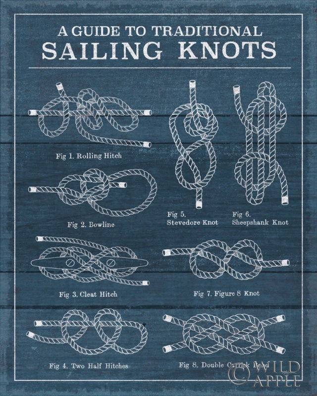 Reproduction of Vintage Sailing Knots XIII by Mary Urban - Wall Decor Art