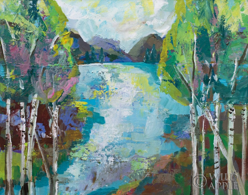 Reproduction of Birch Pond by Jeanette Vertentes - Wall Decor Art
