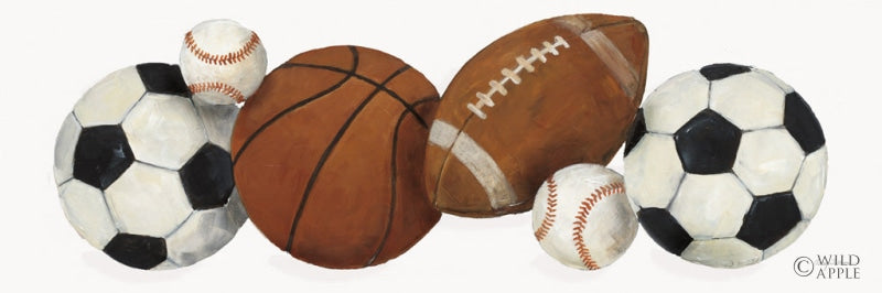 Reproduction of Sports Border I White Crop by Avery Tillmon - Wall Decor Art