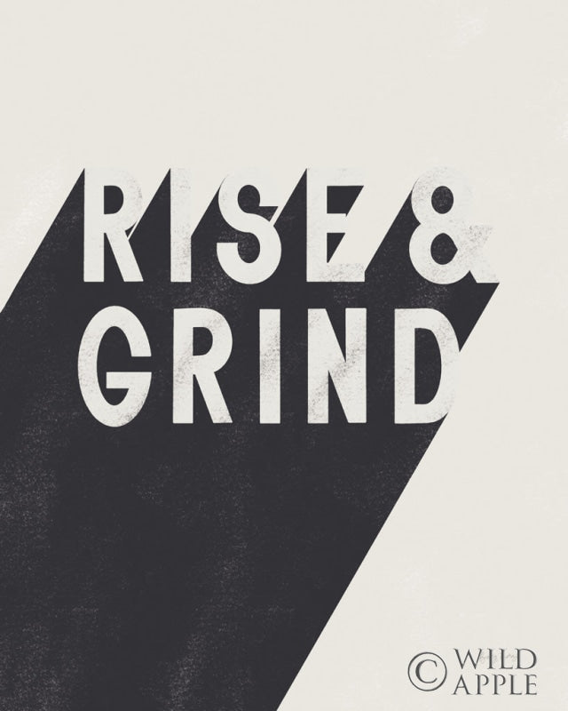 Reproduction of Rise and Grind BW Crop by Becky Thorns - Wall Decor Art