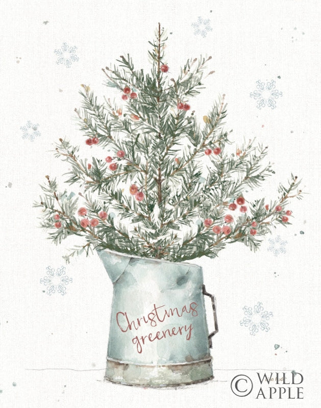 Reproduction of A Christmas Weekend II Greenery by Lisa Audit - Wall Decor Art