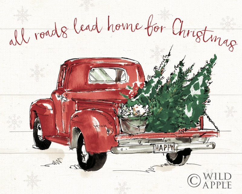 Reproduction of Modern Farmhouse IX Christmas Dark by Anne Tavoletti - Wall Decor Art