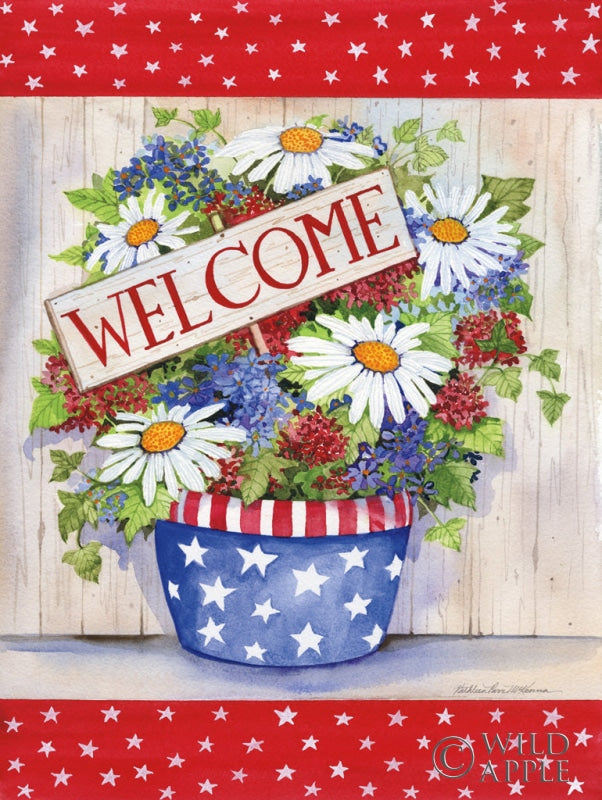 Reproduction of Patriotic Welcome by Kathleen Parr McKenna - Wall Decor Art