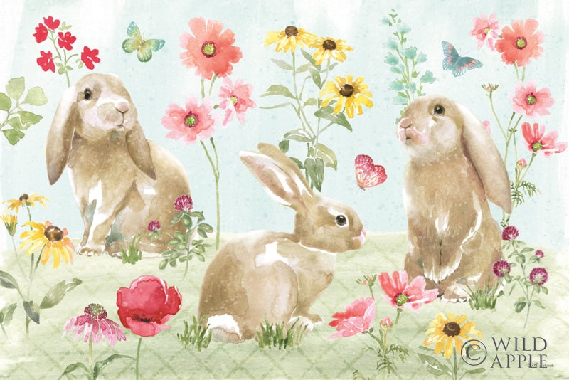 Reproduction of Sweet Bunnies I by Beth Grove - Wall Decor Art