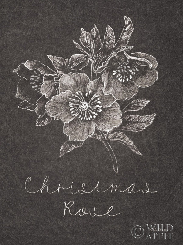 Reproduction of Black and White Chalkboard Christmas III by Beth Grove - Wall Decor Art